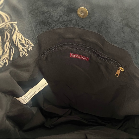 Large Boho Diamond Merona Tassel Tote - Picture 4 of 4